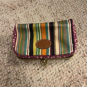 Like new Fossil travel jewelry case